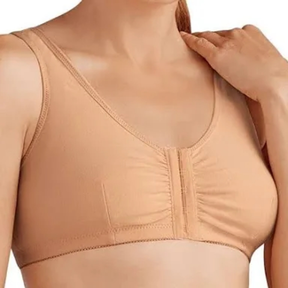 Amoena Frances wire- free post surgial bra, ultra soft,  with pockets, N…